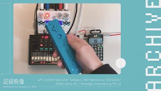 GFI System Specular Tempus  KORG volca fm  Teenage Engineering PO12  Wii Remote  OSCulator [upl. by Atwahs]