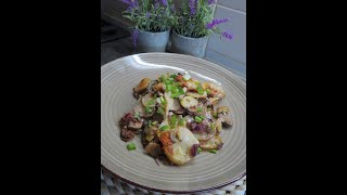 AARDAPPEL SCHOTEL MET CHAMPIGNONS [upl. by Suivat]