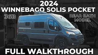 2024 Winnebago Solis Pocket 36B Class B RV  NEW MODEL with REAR BATH FULL WALKTHROUGH [upl. by Sina]