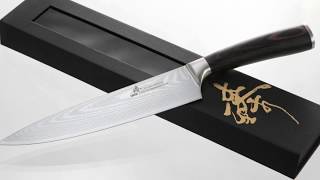 ZHEN Japanese VG10 67Layer Damascus Gyuto Chef Knife 95 D1 Review [upl. by Aurel]