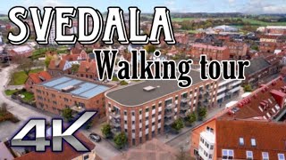 Svedala Walking Tour 4k  Main street for shopping restaurants and drinks [upl. by Burnley]