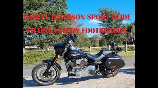 Harley Davidson Sport Glide How to install genuine Fatboy footboards A useful DIY upgrade [upl. by Anih]