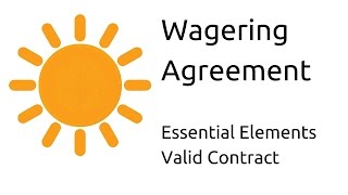 What is Wagering agreement  Other Essential Elements of a Valid Contract  CA CPT  CS amp CMA [upl. by Fabrianna857]