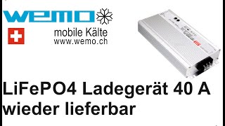 Batterieladegerät 40 A meanwell LiFePO4 Lieferprobleme ohne Lüfter geräuschlos Lagershop [upl. by Trudie]