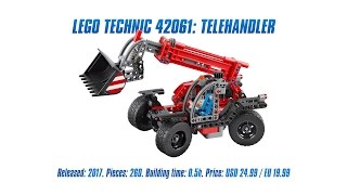 LEGO Technic 42061 Telehandler Unboxing Speed Build amp Review 4K [upl. by Natsuj]