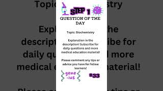 USMLE STEP 1 Question of the Day 33 [upl. by Heddi]