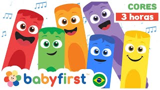 Desenhos Educativos Para Crianças  Aprenda Cores  Desenho para bebês  3 horas  BabyFirst Brasil [upl. by Lay]