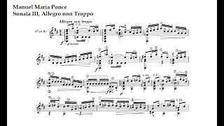 Manuel M Ponce Sonata III Allegro non Troppo [upl. by Imray]