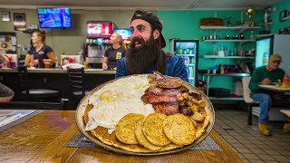 YOU ONLY GET 30 MINUTES TO BEAT THIS AMERICAN BREAKFAST CHALLENGE  BeardMeatsFood [upl. by Corny]