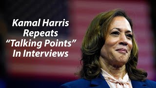 Kamala Harris slammed for repeating ‘the same talking points’ in interviews [upl. by Llertac993]