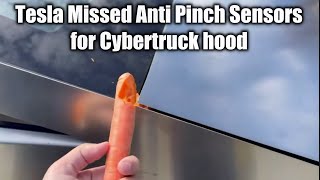 Tesla Missed Anti Pinch Sensors for Cybertruck Frunk [upl. by Sedicla]