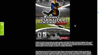 PRO EVOLUTION SOCCER 2007 DOWNLOAD FREE [upl. by Dyche]