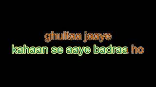 Kahan Se Aye Badra Yesudas Haimanti Shukla Chasme Baddoor Rajkamal Karaoke English Lyrics Video [upl. by Lavelle]