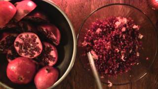 Deseeding 11 Pomegranates  ASMR  Tapping Crunching Male No Talking How to [upl. by Htessil976]