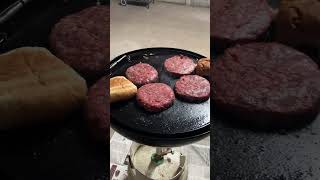 Burgers AGAIN 😁cadac grill braai shorts castironcooking [upl. by Austin]