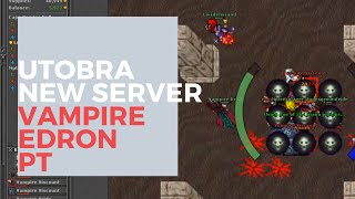 Tibia  LVL 70 Vampire Crypt Edron PT X3 [upl. by Alrahc]