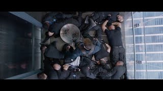 Elevator Fight Scene Captain America The Winter Soldier 2014 Movie CLIP HD [upl. by Nylcoj]