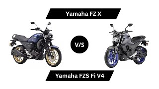 Yamaha FZ X vs Yamaha FZS Fi V4 [upl. by Chilcote]