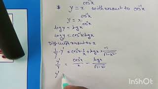 y  x  cos inverse x with respect to cos inverse x  Differentiation  class 12 maths  Subscribe [upl. by Cedar758]