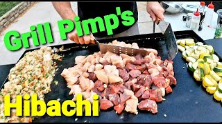 Grill Pimps Minnesota Style Hibachi Steak amp Chicken  Flat Top Grilling [upl. by Kahaleel681]