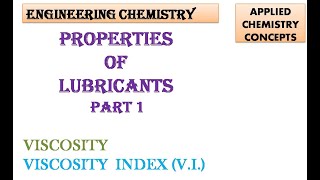 Properties of Lubricants  Viscosity  Viscosity index [upl. by Vassily279]