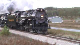 Pere Marquette 1225 and Nickel Plate Road 765 RunBy [upl. by Madriene201]