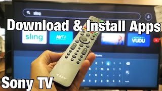 Sony Smart TV How to Download  Install Apps Android TV [upl. by Favin477]