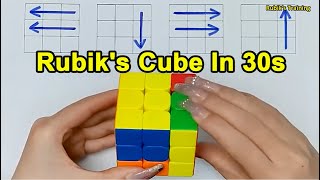 How to Solve a 3x3 Rubiks Cube In 30s  Magic trick to solve Rubiks Cube [upl. by Yetsirhc]