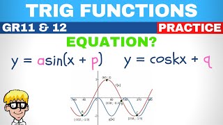 Trig functions grade 11 and 12 Determine Equation [upl. by Sewoll]