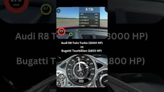 Audi R8 3000HP v Bugatti Tourbillon 1800HP shorts audir8 audi buggati tourbillon [upl. by Sullivan756]