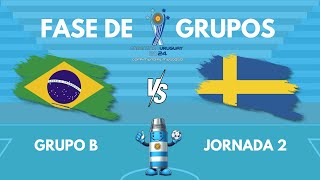 BRASIL vs SUECIA  MUNDIAL FIFUSCA ARGENTINAURUGUAY 2024 GRUPO B FECHA 2 [upl. by Sancha]