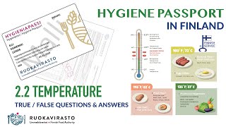 HYGIENE PASSPORT TEST HYGIENIAPASSI  LEARN ABOUT TEMPERATURE  TRUEFALSE PRACTICES [upl. by Olegnad278]