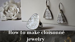 How to make cloisonné enamel jewelry 🤍 [upl. by Renzo]