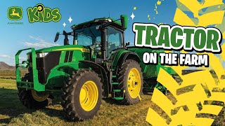 John Deere Kids  Real Tractors amp Farmers at Work with Music amp Song [upl. by Anaitsirc131]