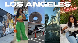 LOS ANGELES VLOG  BDAY TRIP • WNBA GAME 😭 • HOLLYWOOD WALK OF FAME • VINTAGE SHOPPING • CAT CAFE [upl. by Novert194]