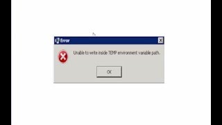 Unable to write inside TEMP environment variable pathSolution [upl. by Fridlund]