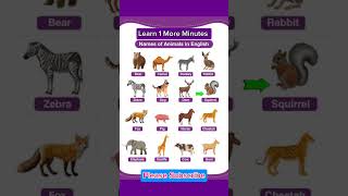 Animals name in english 🐴🐅।। প্রাণীর নাম শিখুন ইংরেজিতে। english shorts animals [upl. by Sokul]