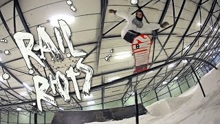 Indoor Snowboard Camp Montana Snowcenter  RAIL RIOTS [upl. by Oinotla990]