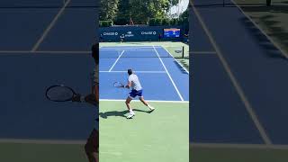 Borna Gojo CRO serving for the match whips a FH winner down the line tennis usopen atp [upl. by Mirna566]