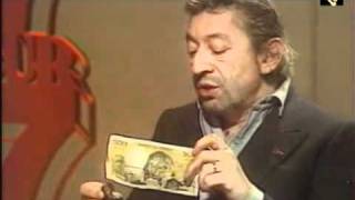 Gainsbourg brûle un billet de 500 Francsmp4 [upl. by Analos]