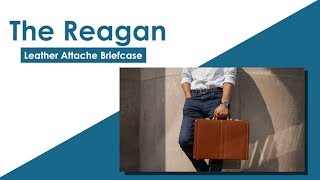 Leather 35” Attache Briefcase – THE REAGAN  McKleinUSA [upl. by Shuping]