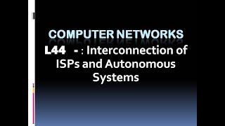 Computer Networks L44  Interconnection of ISPs and Autonomous Systems KTU BTech CSE CS306CST286 [upl. by Ellehciram]