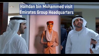 Sheikh Hamdan فزاع 𝙁𝙖𝙯𝙯𝙖 visit Emirates Group Headquarters [upl. by Ravid]