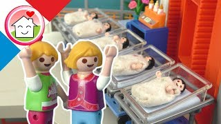 Playmobil en francais La naissance des quintuplés  hopital Famille Hauser [upl. by Annasoh]