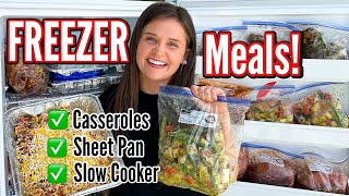 20 FREEZER MEALS  Freezer Meal Prep Made EASY  Slow Cooker amp Oven Baked Recipes  Julia Pacheco [upl. by Noella]