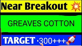 greaves cotton share latest news today greaves cotton share analysis greaves cotton share target [upl. by Adlei]