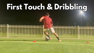 Individual First Touch amp Dribbling Training [upl. by Kciderf608]