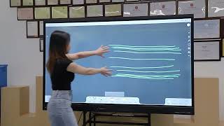 75 Inch Interactive Flat Panel 65 86 98 Inch 4K Interactive boards with stands optional [upl. by Hereld]