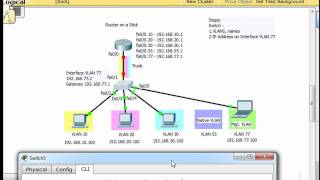 Router on a Stick InterVLAN Routing  Part 2 [upl. by Behah]