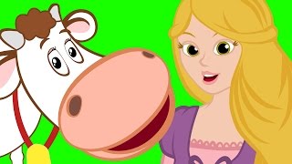 La Vaca Lechera Rapunzel Canciones de hadas para niños pequeños [upl. by Mchail]